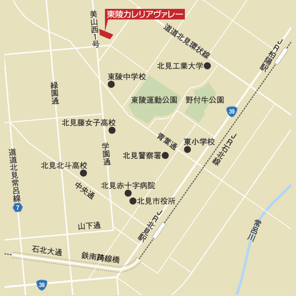 市内のイラスト地図